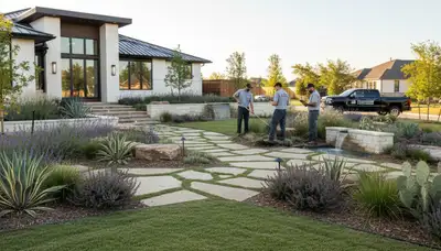 Dallas, TX landscaping service for residential and commercial yards, with professional landscape design work