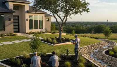 Dallas TX landscaping service showcasing professional landscape maintenance for local properties