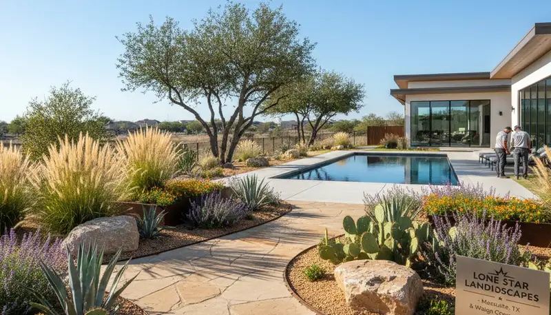 Landscaping crew serving Dallas, TX with professional lawn and landscape maintenance