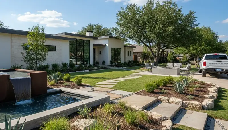 Dallas, TX landscaping team providing professional lawn care and outdoor property maintenance