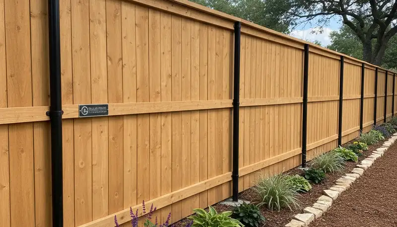 White privacy fence installation by Chop Chop Landscaping in Dallas, TX showcasing expert craftsmanship